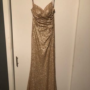 Rose gold long dress